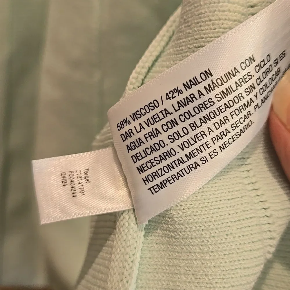 Womens Xlarge Pleated Sweater Skirt A New Day Mint Green Fall Size Xl - Picture 9 of 16
